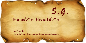 Serbán Gracián névjegykártya